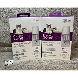 Comfort Zone Cat 2x 60 Day Kit 2 Pheromone Diffuser 4-Refill for Stress Anxiety